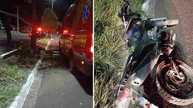 Motociclista perde a vida ap&oacute;s colidir contra uma &aacute;rvore na Av. Rio Branco em Corumb&aacute; 