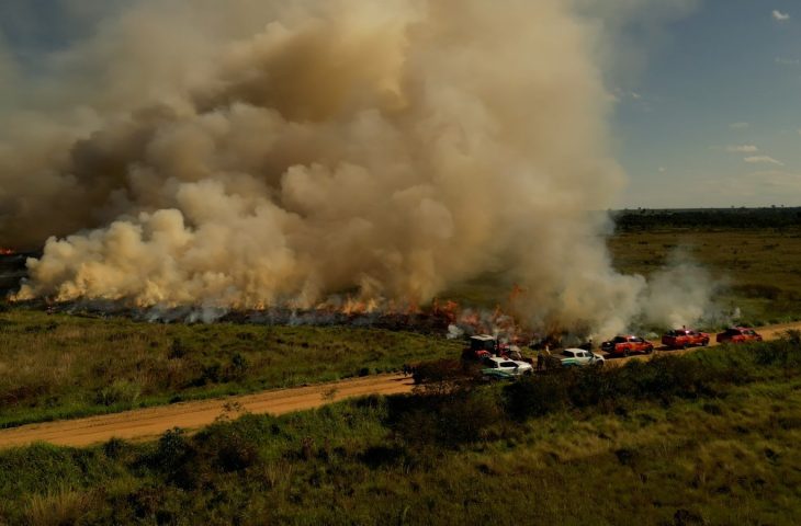 Para conservar e proteger biomas, Governo de MS realiza t&eacute;cnica de queima prescrita em parque estadual