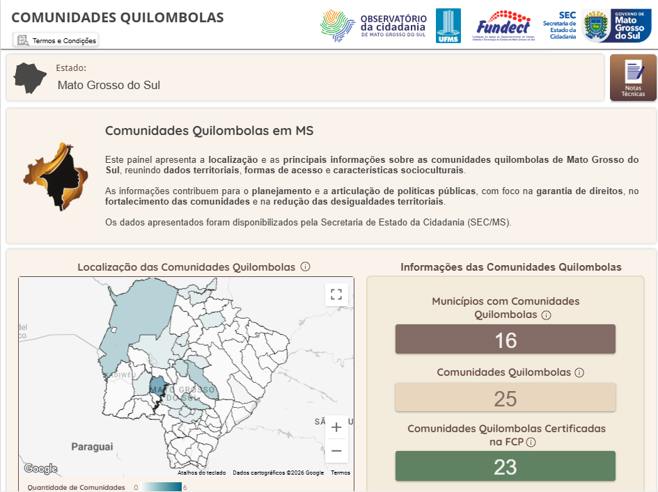 Pessoas quilombolas em Mato Grosso do Sul estão presentes em 21 municípios e a maioria é formada por mulheres