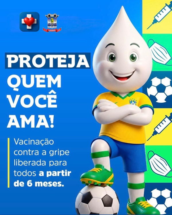 Vacina&ccedil;&atilde;o contra a gripe &eacute; ampliada para toda a popula&ccedil;&atilde;o a partir dos 6 meses em Lad&aacute;rio