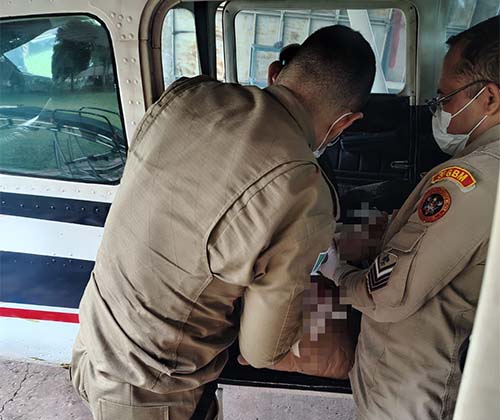 Trabalhador rural &eacute; socorrido de avi&atilde;o no Pantanal ap&oacute;s sofrer chifrada de touro 