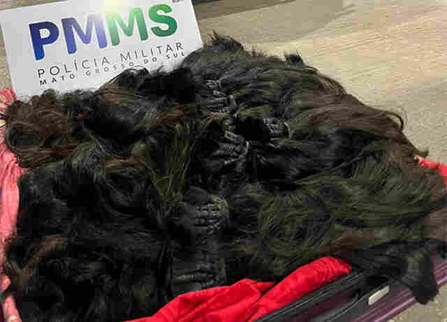 PM intercepta carga ilegal de 38 quilos de cabelo humano avaliada em mais de R$ 115 mil durante fiscaliza&ccedil;&atilde;o em Corumb&aacute;