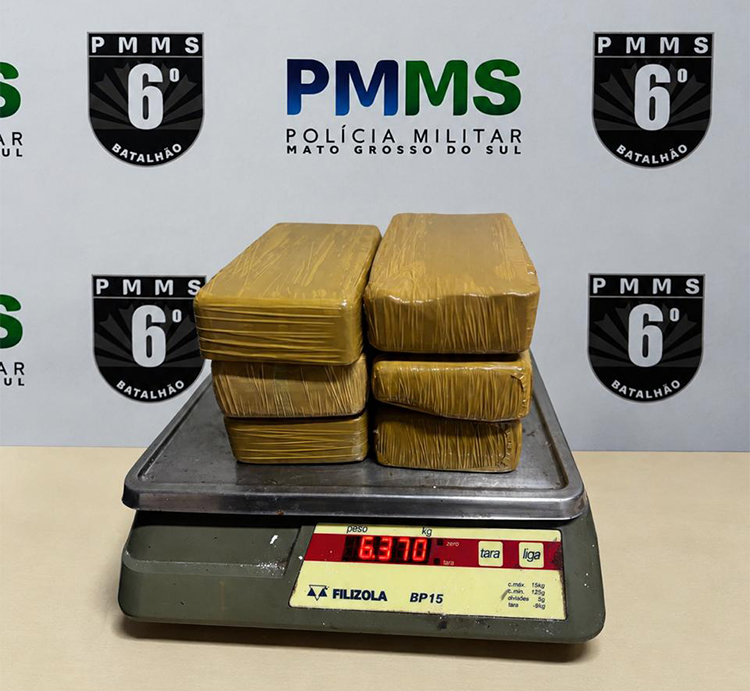 Pol&iacute;cia Militar apreende mais de 6 Kg de droga durante fiscaliza&ccedil;&atilde;o em &ocirc;nibus interestadual em Corumb&aacute;