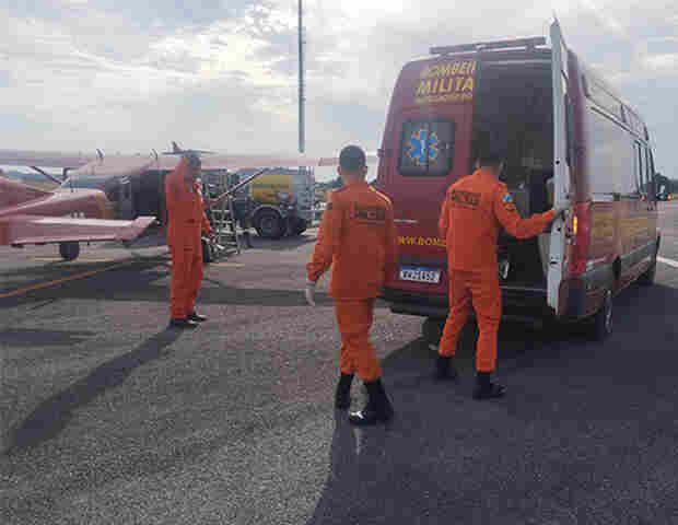 Bombeiros realizam resgate a&eacute;reo de mulher na regi&atilde;o remota do Paiagu&aacute;s com quadro de diabetes avan&ccedil;ado