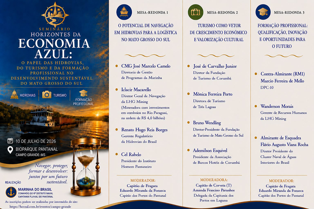 Seminário da Marinha debate economia azul no MS