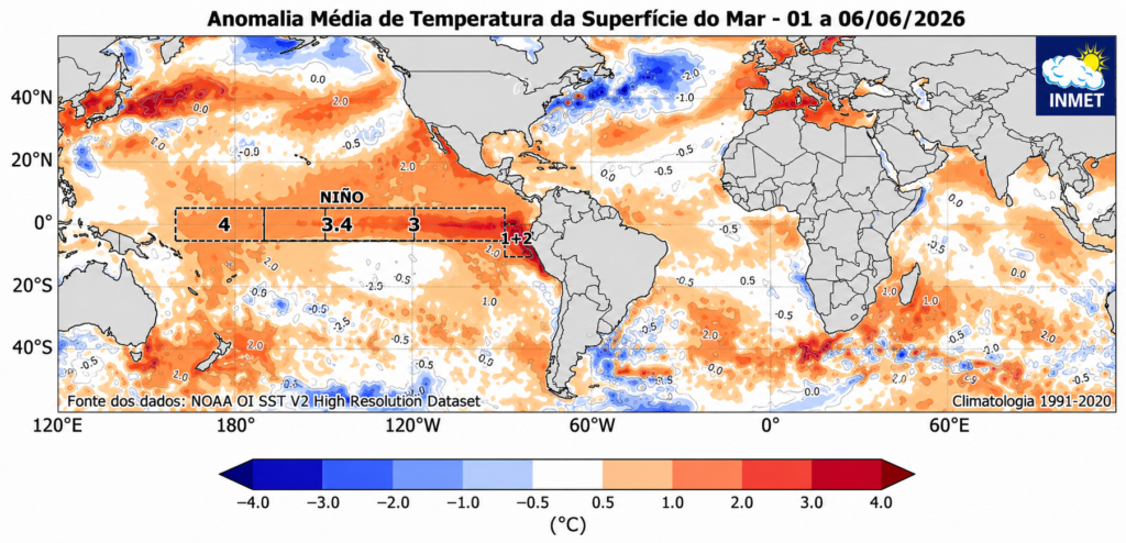 Modelos climáticos indicam possível Super El Niño no fim de 2026