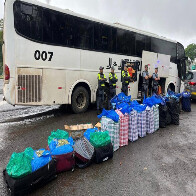 &Ocirc;nibus com passageiros bolivianos que saiu de Corumb&aacute; foi interceptado no Estado de SP com 746 kg de folhas de coca