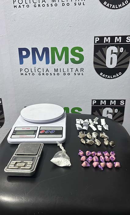 For&ccedil;a T&aacute;tica do 6&deg; BPM desarticula ponto de tr&aacute;fico e cumpre dois mandados de pris&atilde;o em Corumb&aacute;