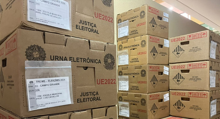 Distribuição de urnas eletrônicas começa nesta sexta-feira em MS