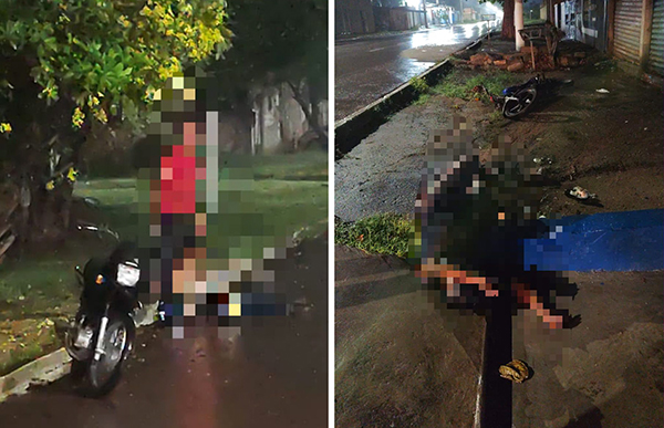 Bombeiros atendem duas ocorr&ecirc;ncias simultaneamente envolvendo queda de motociclistas em Corumb&aacute;