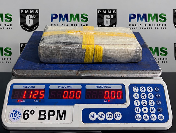 Força Tática do 6º BPM apreende mais de 1 kg de cocaína em itinerário Corumbá-Campo Grande
