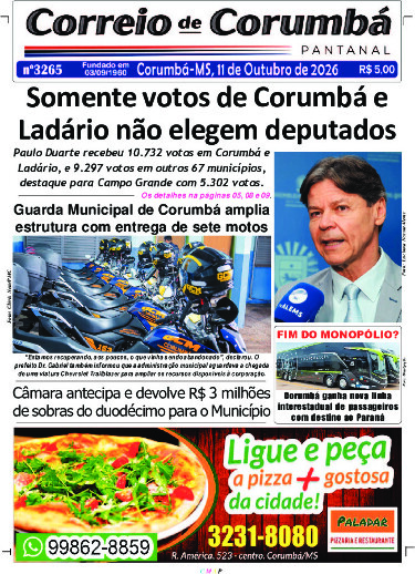 Edição Impressa Domingo, 11 de Outubro de 2026