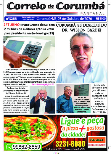 Edição Impressa Domingo, 25 de Outubro de 2026